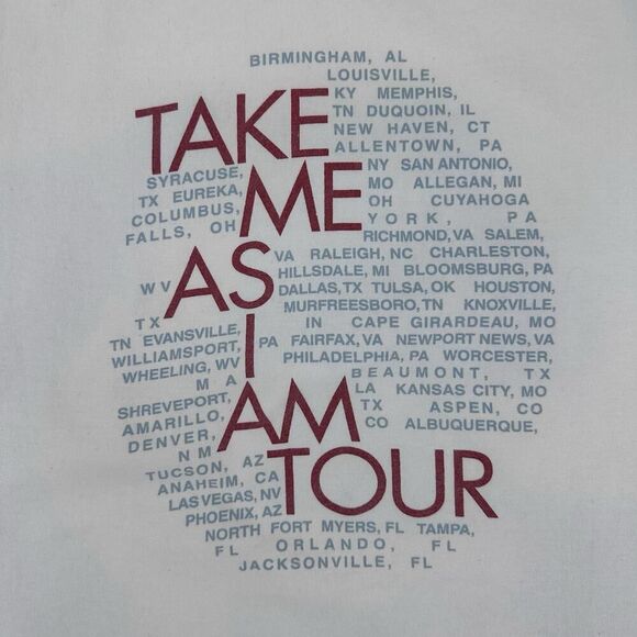 VTG Faith Hill Take Me As I Am Tour T Shirt Brockum 90s Single Stitch Size XL - Picture 7 of 11